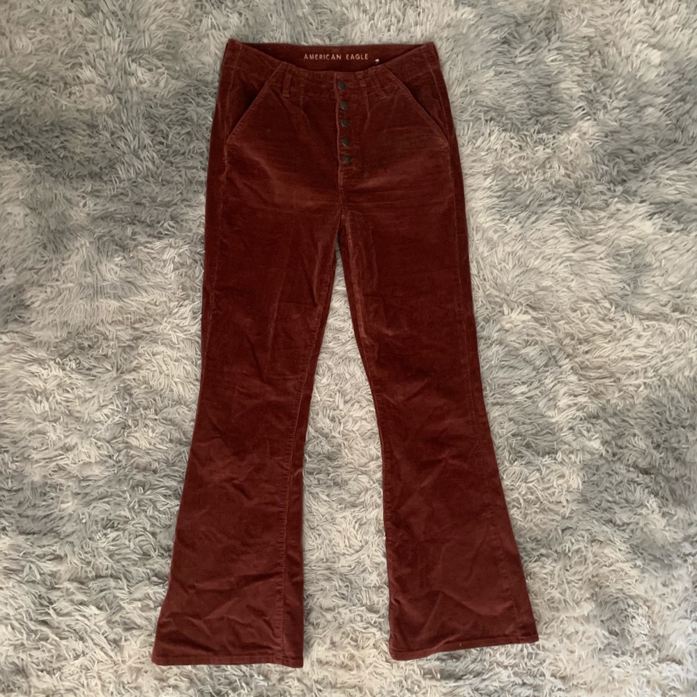 AE High Rise Stretch Corduroy Flare Pants